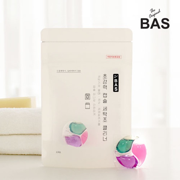 BAS 강력 캡슐형 세탁조 클리너 4세트(24개입)/바스 세탁조청소 세탁조세정제